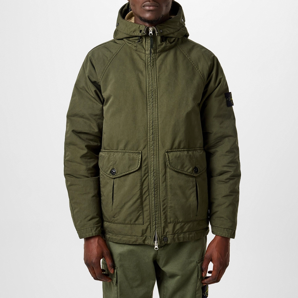 Stone Island David Tc Canvas Down Jacket - Muschio V0059